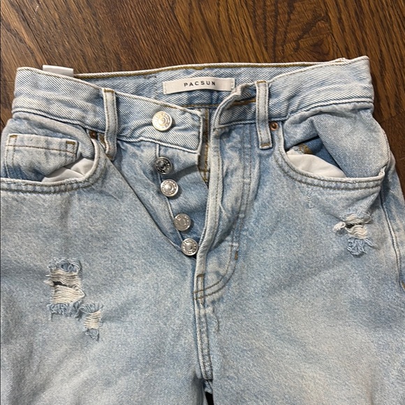 PacSun Light Blue Distressed Women's (dad)Jeans - Picture 5 of 12